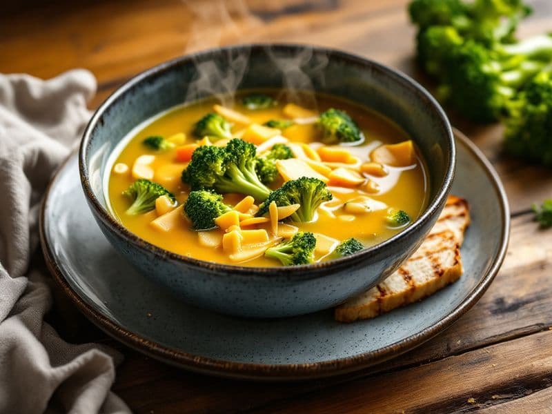 Broccoli cheddar soup - keto recipe 460 kcal