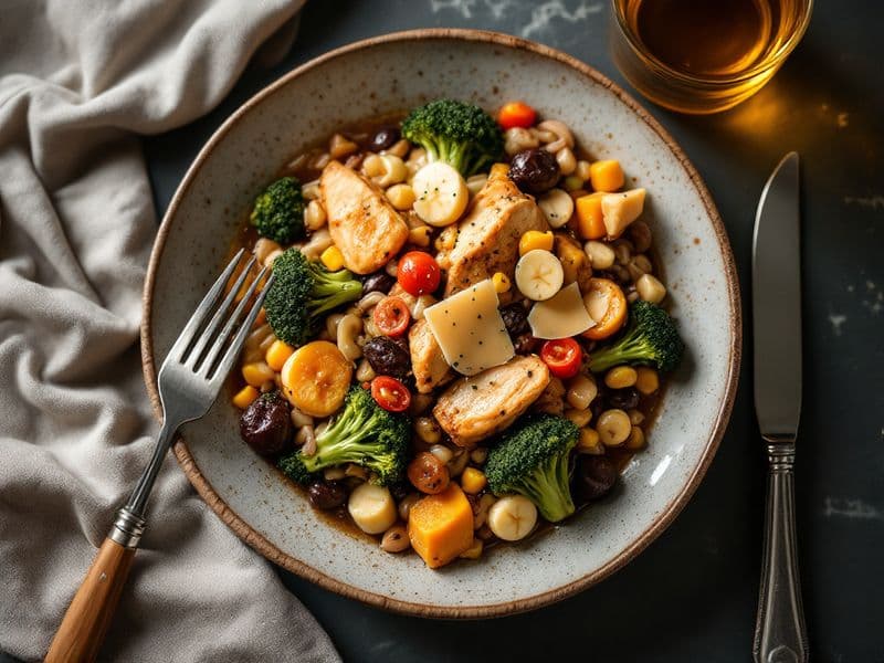 Cazuela de Pollo con Brócoli y Cheddar Blanco - receta keto 435 kcal