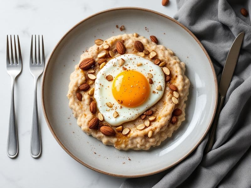 Cinnamon Almond Porridge - keto recipe 470 kcal