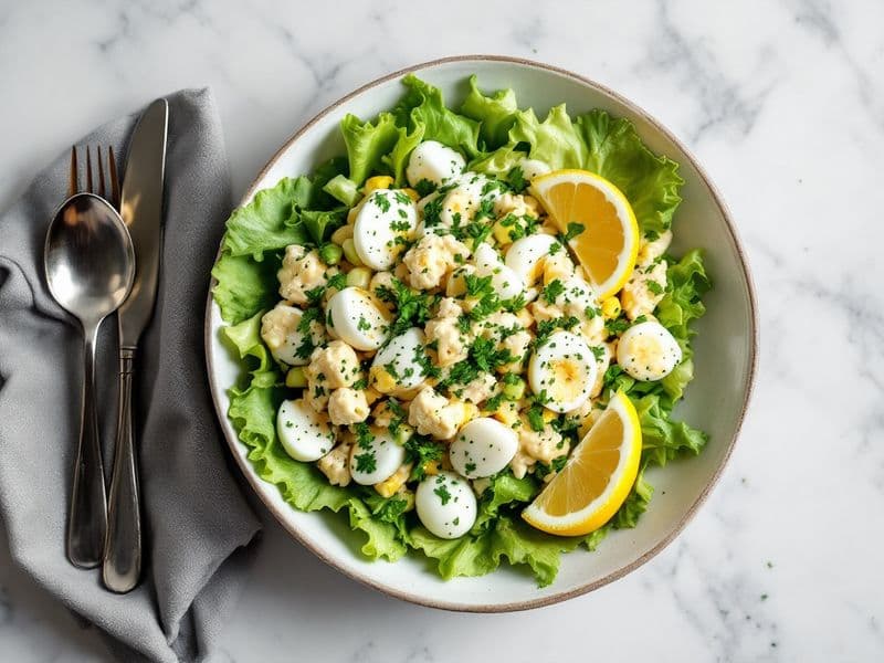 Egg Salad Over Lettuce - keto recipe 260 kcal