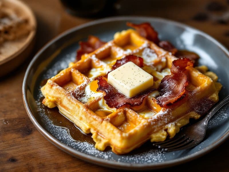 Gaufres bacon emmental keto - recette keto 250 kcal