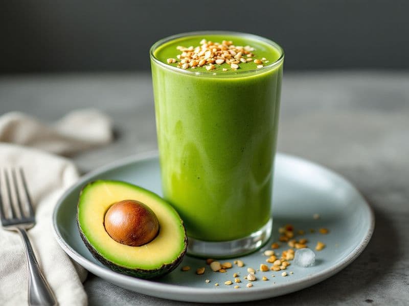 Kale Avocado Smoothie - keto recipe 250 kcal