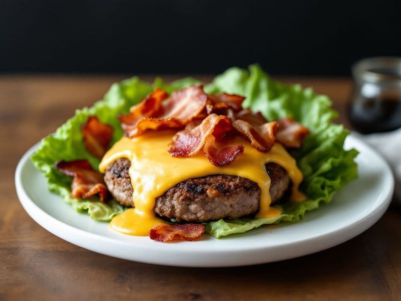 Keto Smash Burger - keto recipe 540 kcal