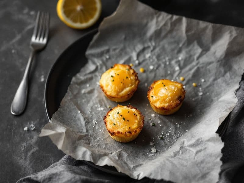 Muffins de Limão com Semente de Linhaça - receita keto 120 kcal