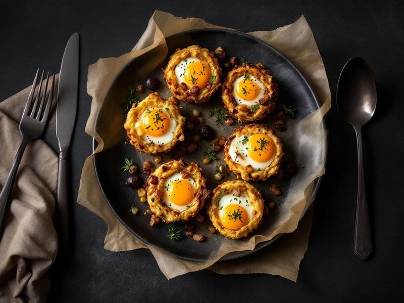 Muffins de Ovo com Três Queijos - receita keto 285 kcal