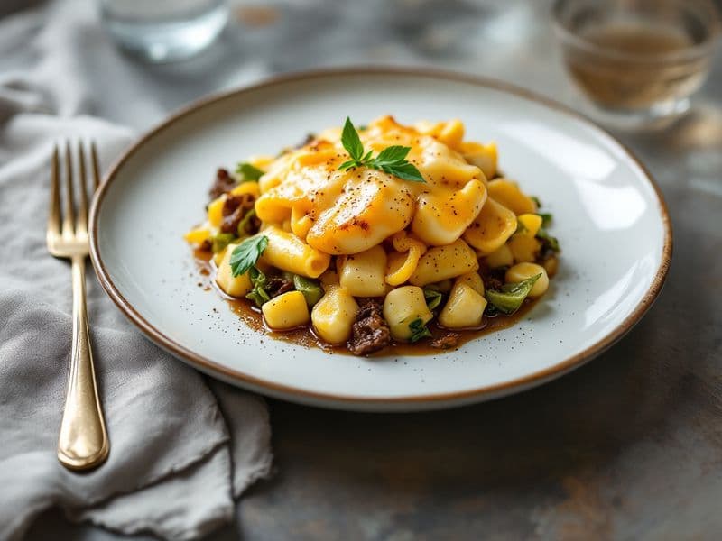 Poutine keto au chou-fleur - recette keto 420 kcal