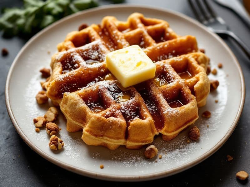 Pumpkin Spice Waffles - keto recipe 265 kcal