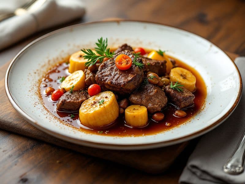 Res a la Borgoñona en Olla Lenta - receta keto 335 kcal