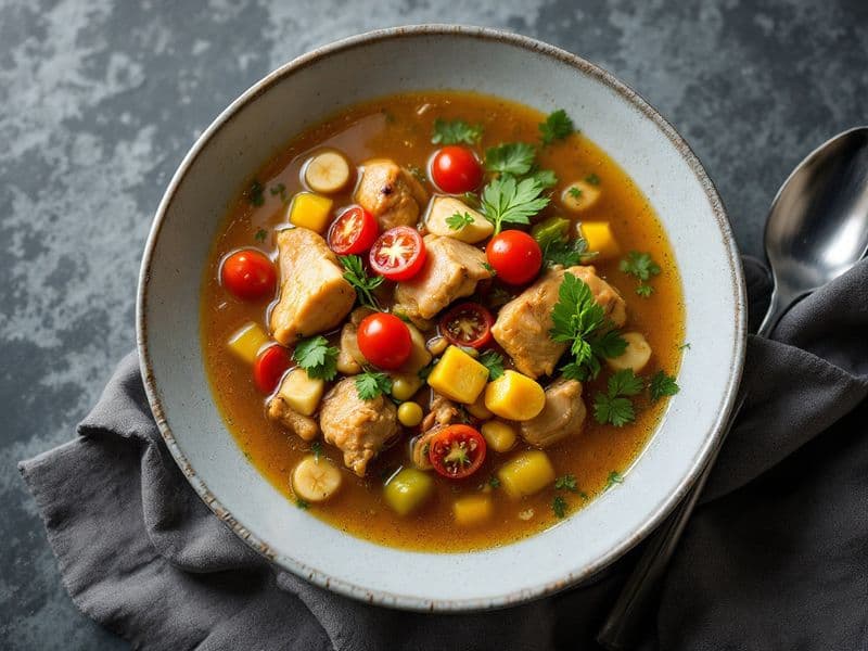 Sopa de Fajita de Pollo en Olla Lenta - receta keto 325 kcal