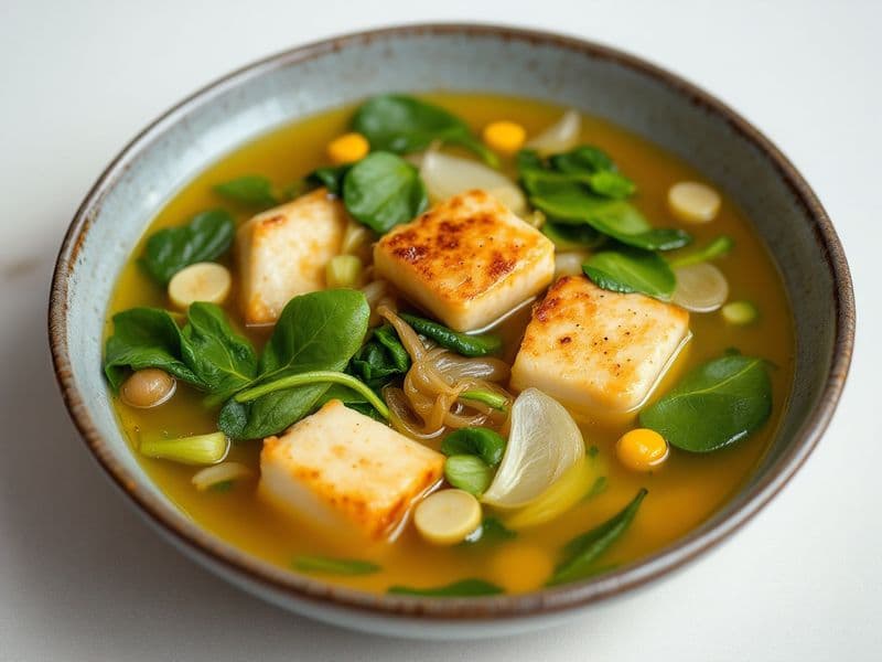 Velouté d'épinards et de chou-fleur - recette keto 165 kcal
