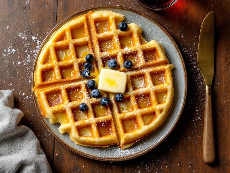 Waffles de Abóbora com Especiarias - receita keto 265 kcal