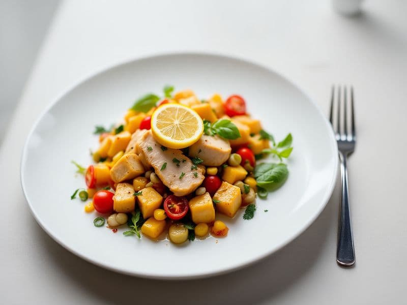 Brochetas de Pollo al Limón con Verduras - receta keto 360 kcal